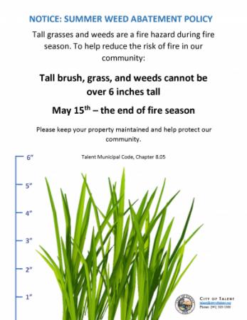 Weed Abatement Notice 